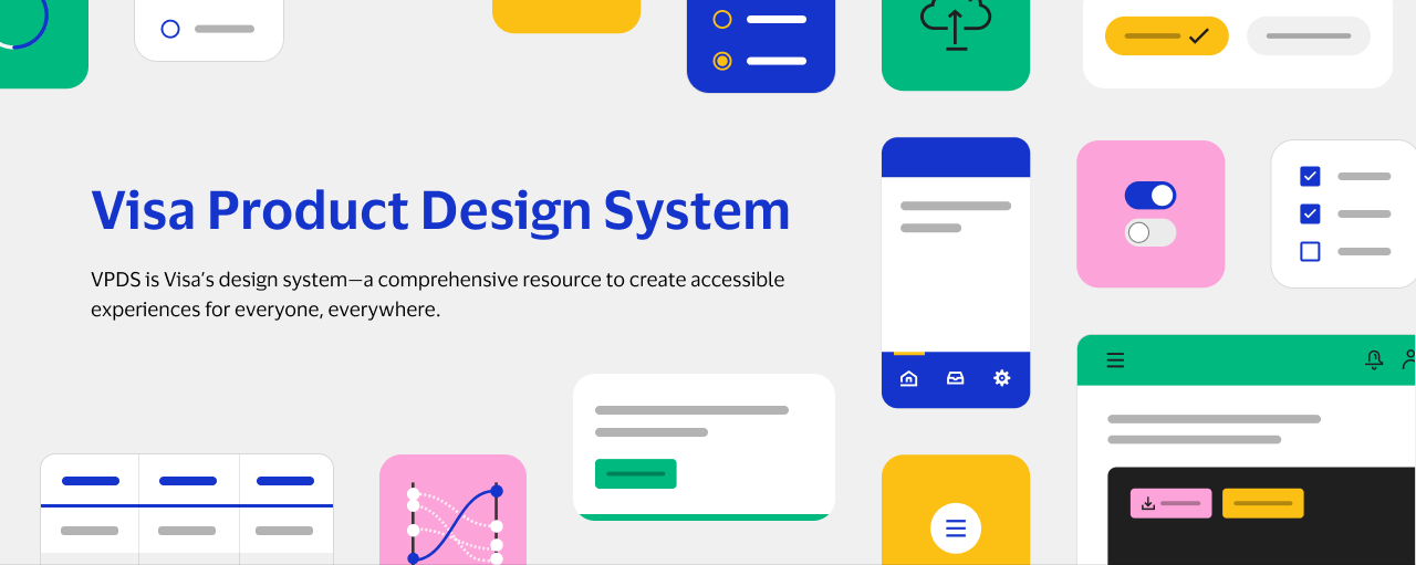 Visa Product Design System homepage